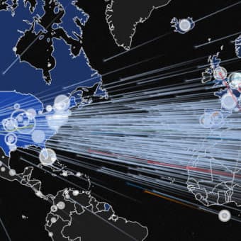 graphic showing targeted ddos attacks on us map