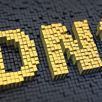 computer generated blocks spelling out dns